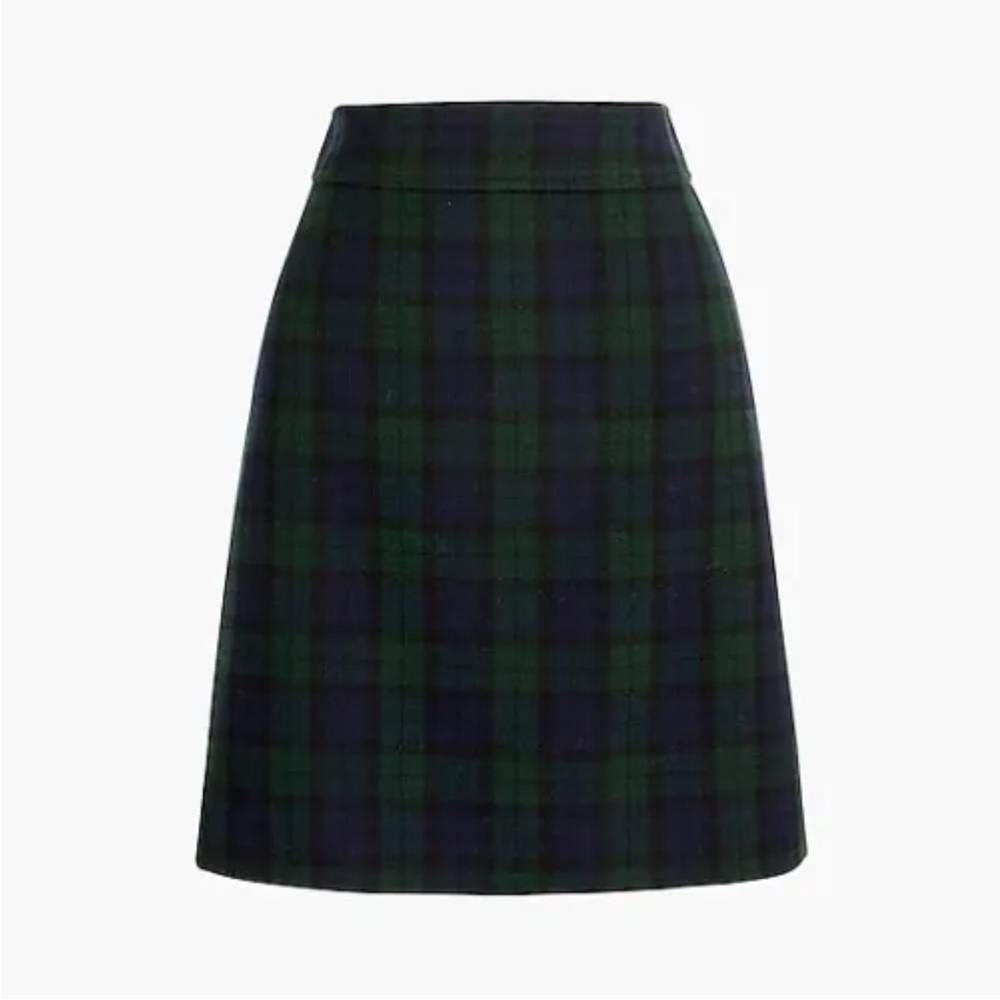 J.Crew Black Watch Plaid Wool Skirt - Picture 4 of 7